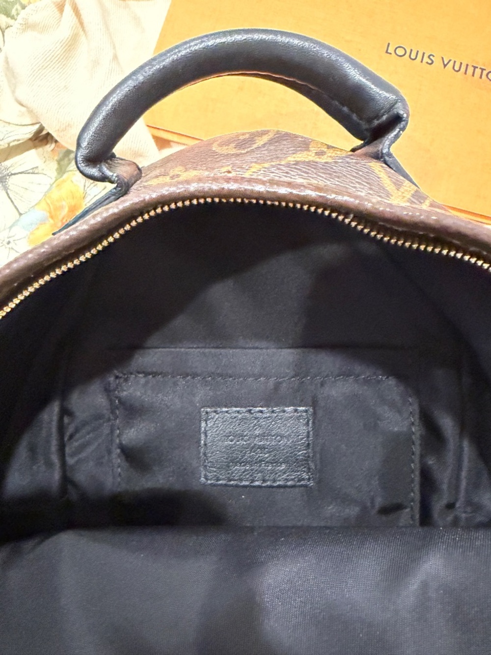 Louis Vuitton Palm Springs Mini Backpack Monogram Black Authentic - Picture 5 of 7